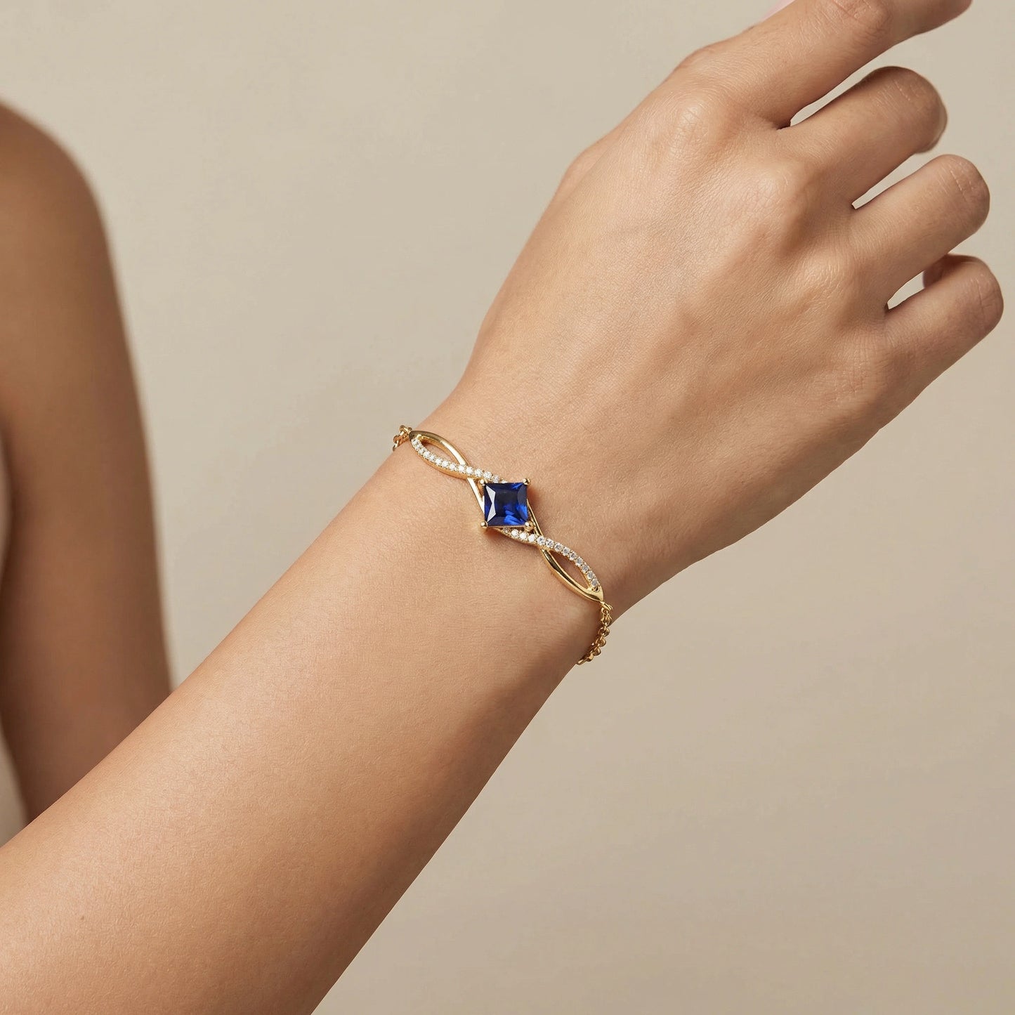 the seraphina azure infinity bracelet