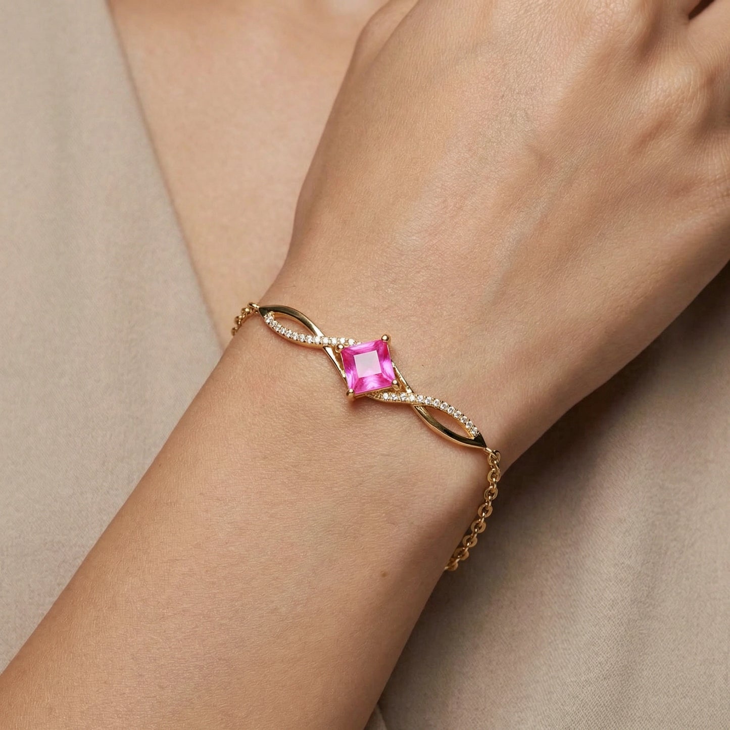 the seraphina azure infinity bracelet