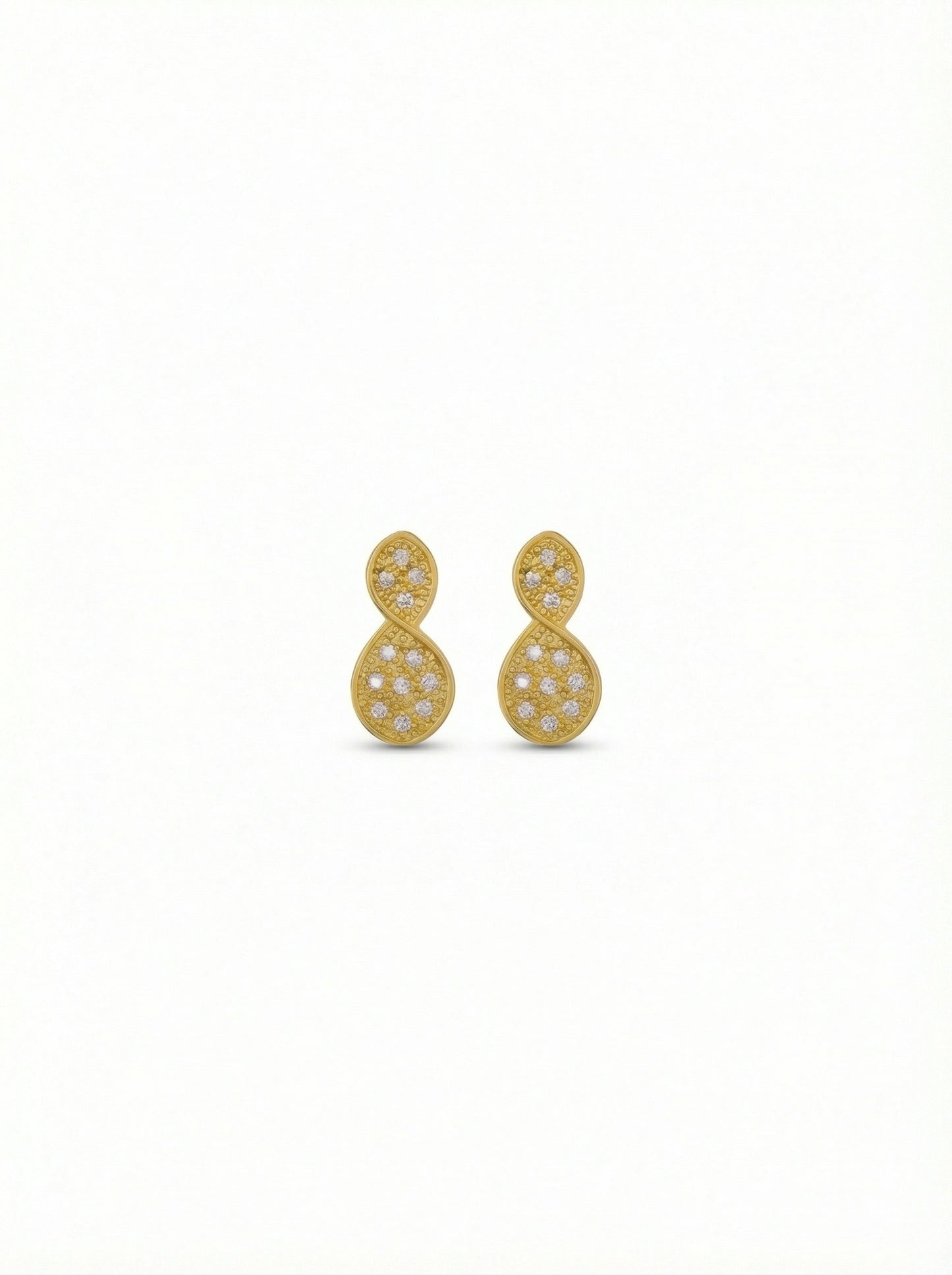18k gold plated  earrings with a white background
