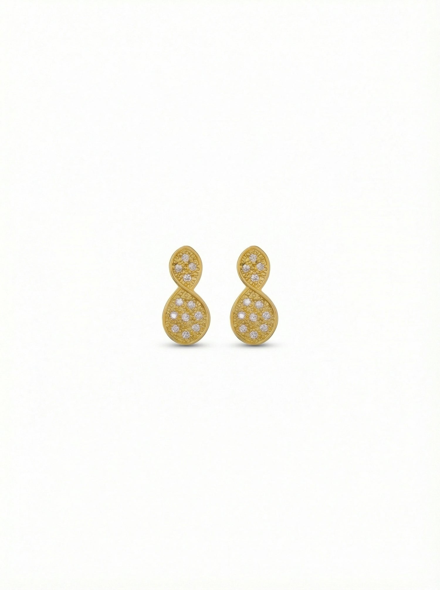 18k Gold plated  earrings with a white background