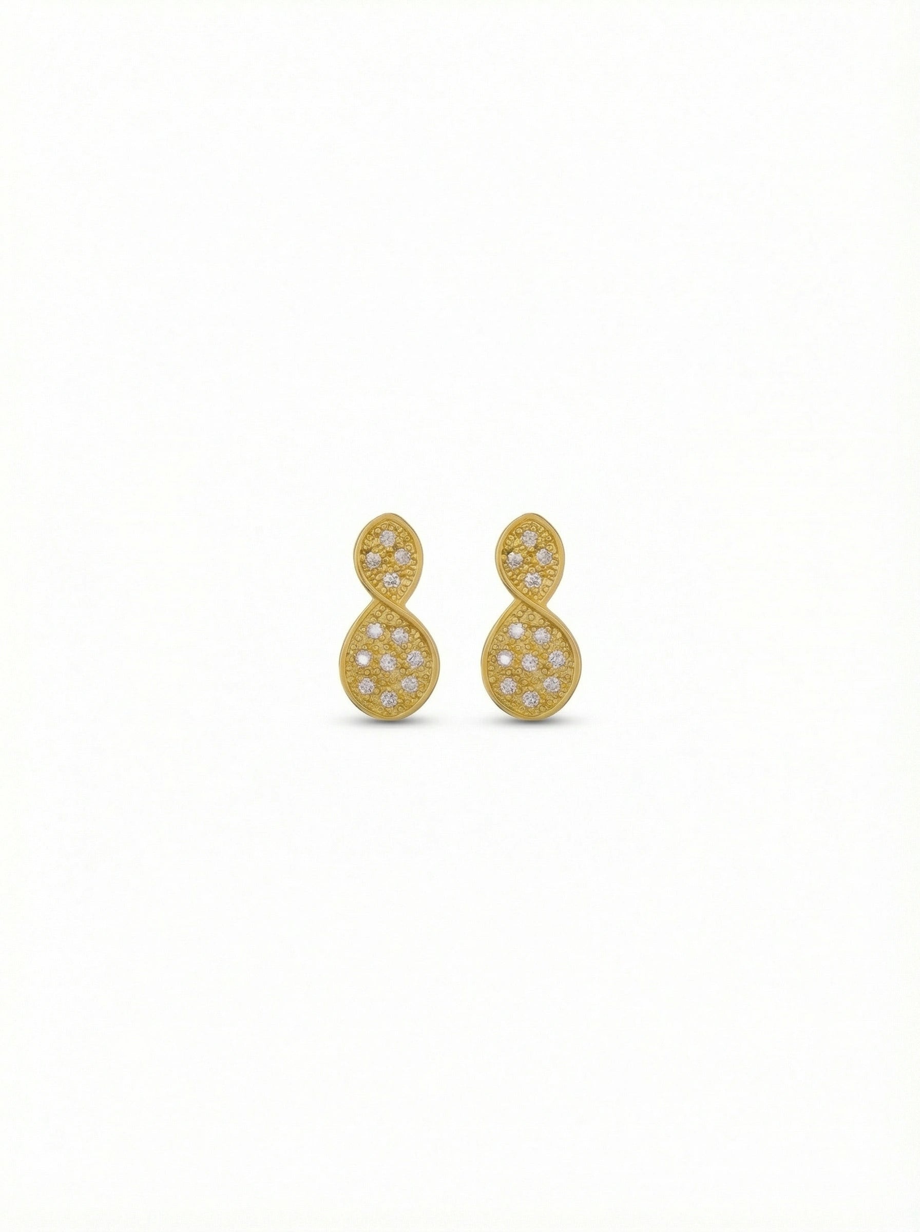 18k Gold plated  earrings with a white background